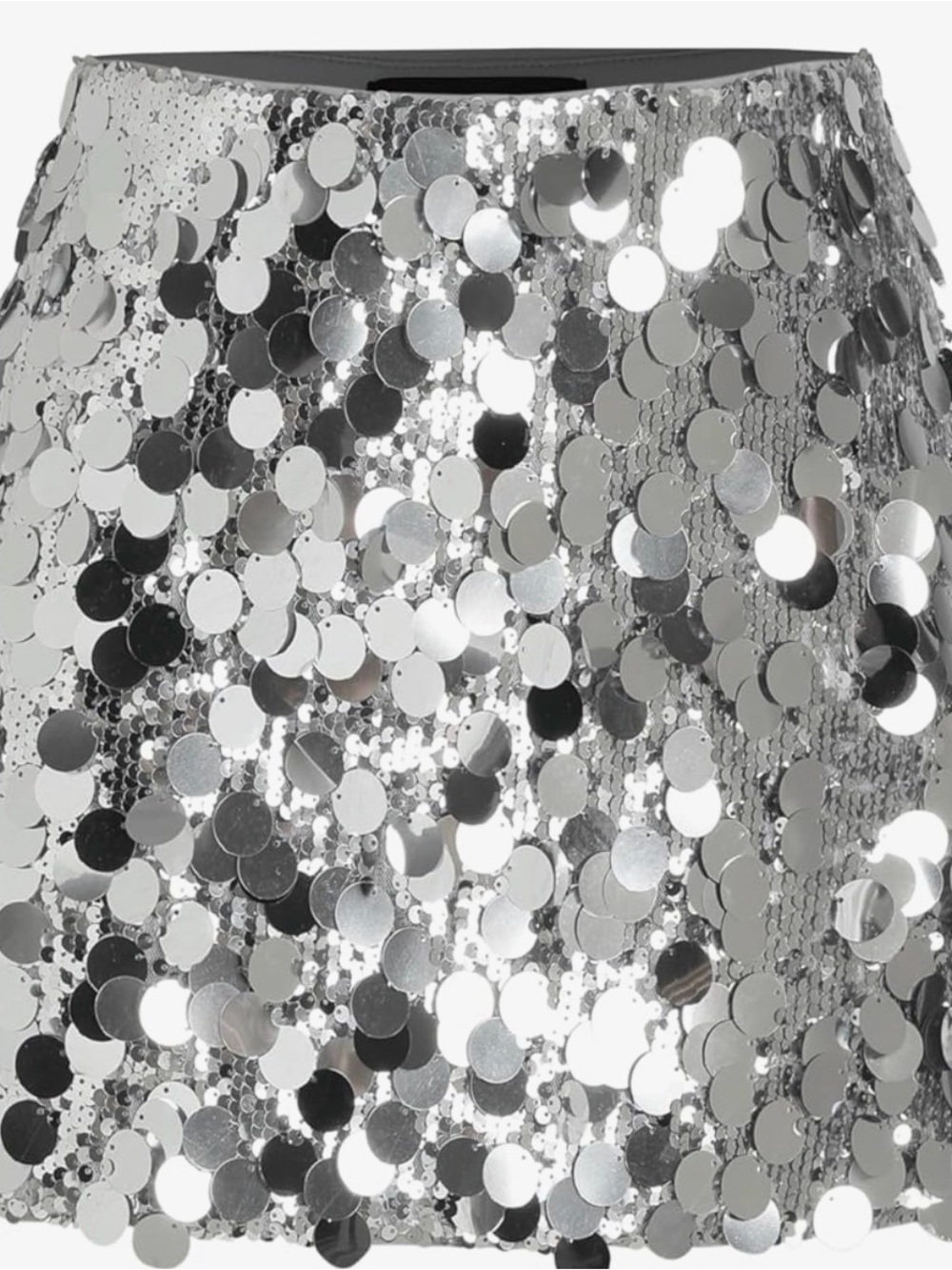 Silver Sequin Mini Skirt - Women’s size small